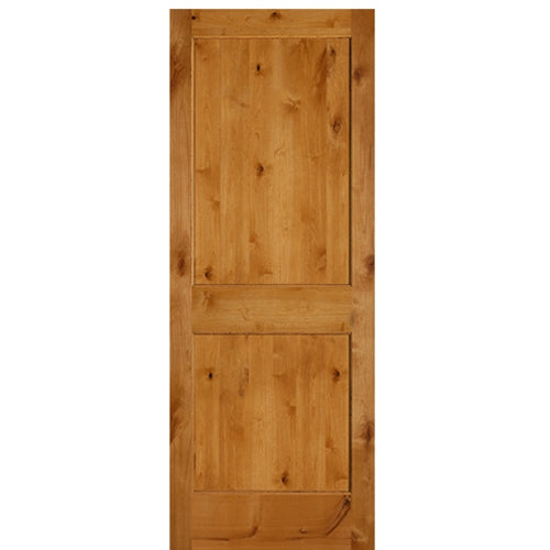 2-Panel Knotty Alder 20 Minute Fire Rated Shaker Door