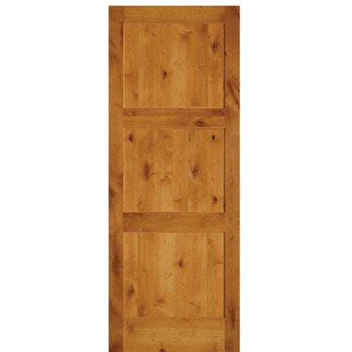 3-Panel Shaker Knotty Alder Solid Core Door