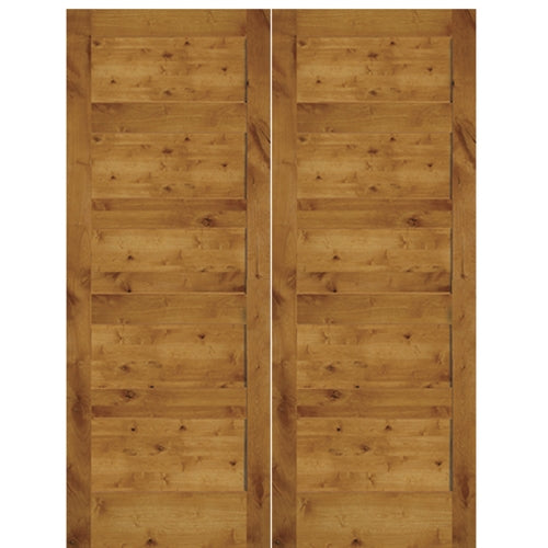 5-Panel Shaker Knotty Alder Solid Core Double Door