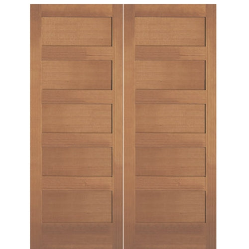 Hemlock Fir 5 Panel Interior Double Door