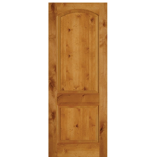 2 Panel Arch Top Knotty Alder 20 Minute Fire Rated Door