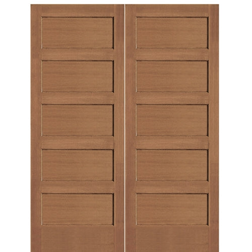 Hemlock Fir 5 Panel Interior Double Door with Ovolo Sticking