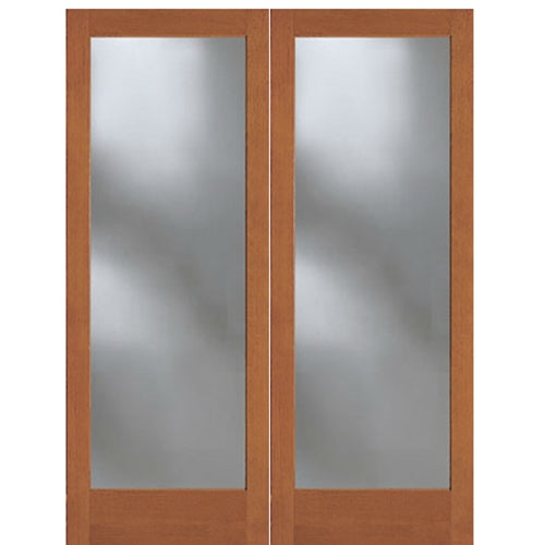 Full Lite Hemlock Fir Interior Double Door