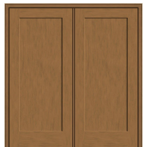 1 Panel Fiberglass Fir Grain Shaker Style Double Door