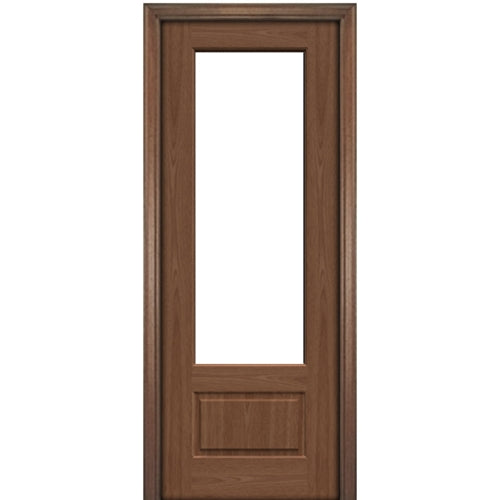 Port Collection Biscayne Mahogany 1 Lite Prehung HVHZ Impact Rated Door