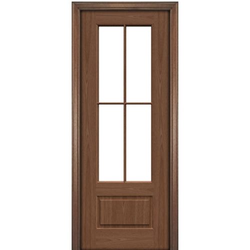 Port Collection Biscayne Mahogany 4 Lite Prehung HVHZ Impact Rated Door