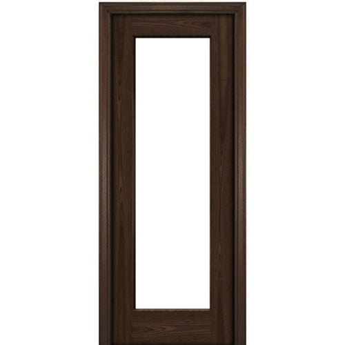 Port Collection Naples Mahogany Full Lite Prehung HVHZ Impact Rated Door