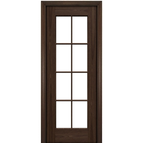 Port Collection Naples Mahogany 8 Lite Prehung HVHZ Impact Rated Door