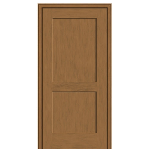 2 Panel Fiberglass Fir Grain Shaker Entry Door