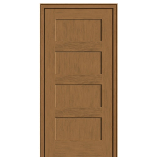 4 Panel Fiberglass Fir Grain Shaker Entry Door