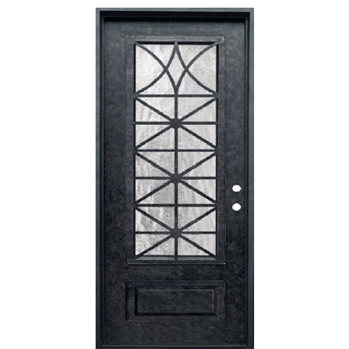 Bay Street 3/4 8-0 1D | 3/4 Lite Decorative Iron Door