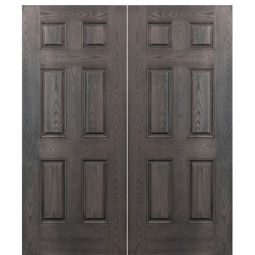 6-Panel FG-2 | 36" x 80" 6-Panel Fiberglass Double Door