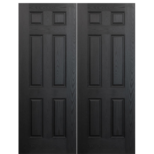 6-Panel 8-0 FG-2 | 36" x 96" 6-Panel Fiberglass Double Door