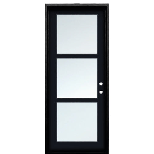 Metro Modern 3LT 8-0 1D | 3 Lite Modern Iron Door