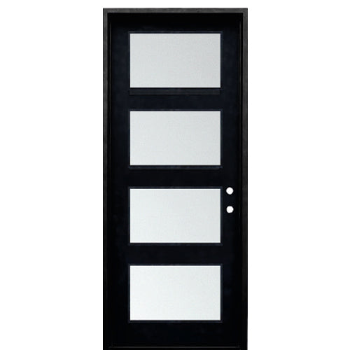 Metro Modern 4LT 8-0 1D | 4 Lite Modern Iron Door