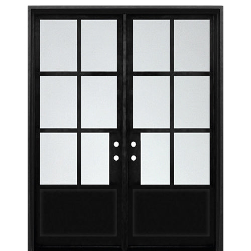 Midtown Modern 3/4 6LT 8-0 2D | 6 Lite Modern Iron Door