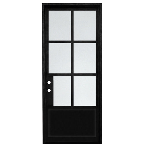 Midtown Modern 3/4 6LT 8-0 1D | 6 Lite Modern Iron Door