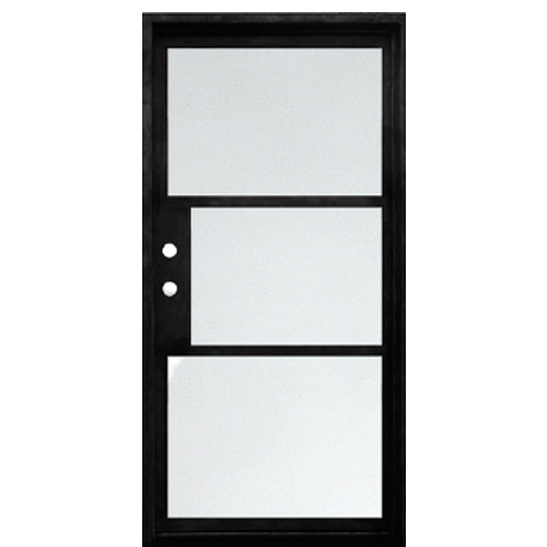 Midtown Modern FV 3LT 6-8 1D | Modern 3 Lite Iron Door