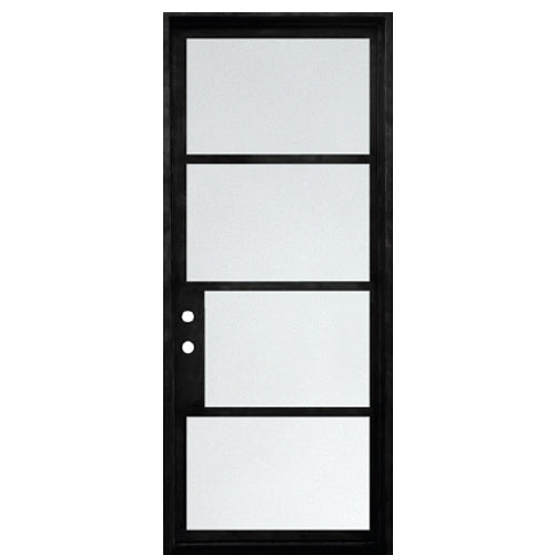 Midtown Modern 4LT 8-0 1D | 4 Lite Modern Iron Door