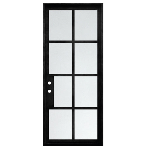 Midtown Modern 8LT 8-0 1D | 8 Lite Modern Iron Door