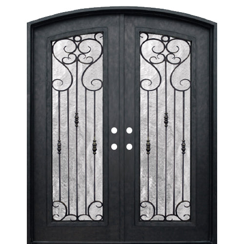 Milan FV 8-0 Arched 2D | Archtop Decorative Iron Double Door