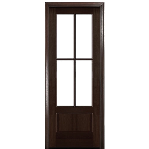 Rio Alexandria TDL 4LT 8/0 E-01 | Rio 36"x96" 4-Lite Mahogany Pre-Hung and Pre-finished Entry Door