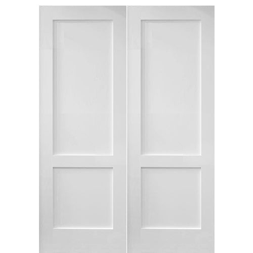 8782 Double | 2-Panel Shaker Redi-Primed Solid Core Double Door