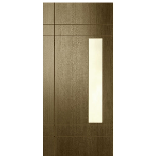 Santa Barbara 68 | 80" tall modern Mahogany exterior door with vertical lite